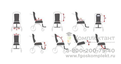 Кресло-коляска инвалидное РЕЙСЕР. Размер 4 арт. 22567МО 