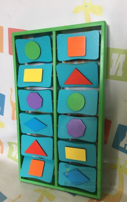 Настенный игровой модуль «Геометрические пары» для детских садов (ДОУ) купить по низким ценам
