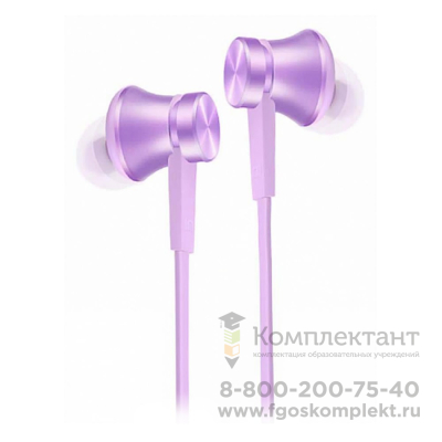 Стерео-наушники Xiaomi (Мi) Piston Fresh Bloom фиолетовые (ZBW4357TY) 📺 в Москве