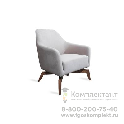 Стул-кресло Блуа 750х800х900 бук, цвет покраски светлый орех, ткань велюр кремовый