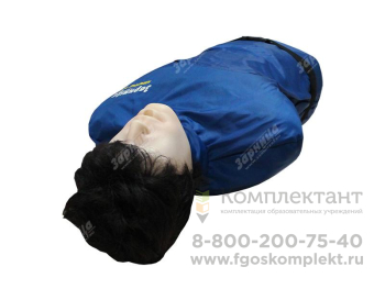 Тренажер-манекен взрослого пострадавшего (голова, торс) для отработки приемов сердечно-легочной реанимации (со светозвуковым индикатором)