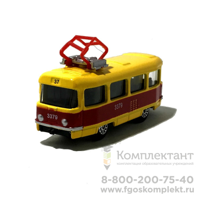 Игрушечная мини модель трамвай Татра